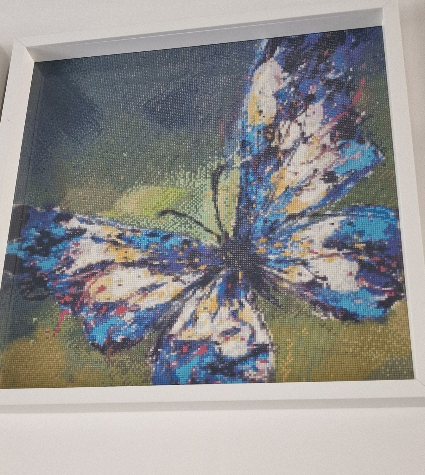 Diamond Painting Vlinder in Lijst, 50 – 75, Overige typen, Ophalen of Verzenden, Zo goed als nieuw