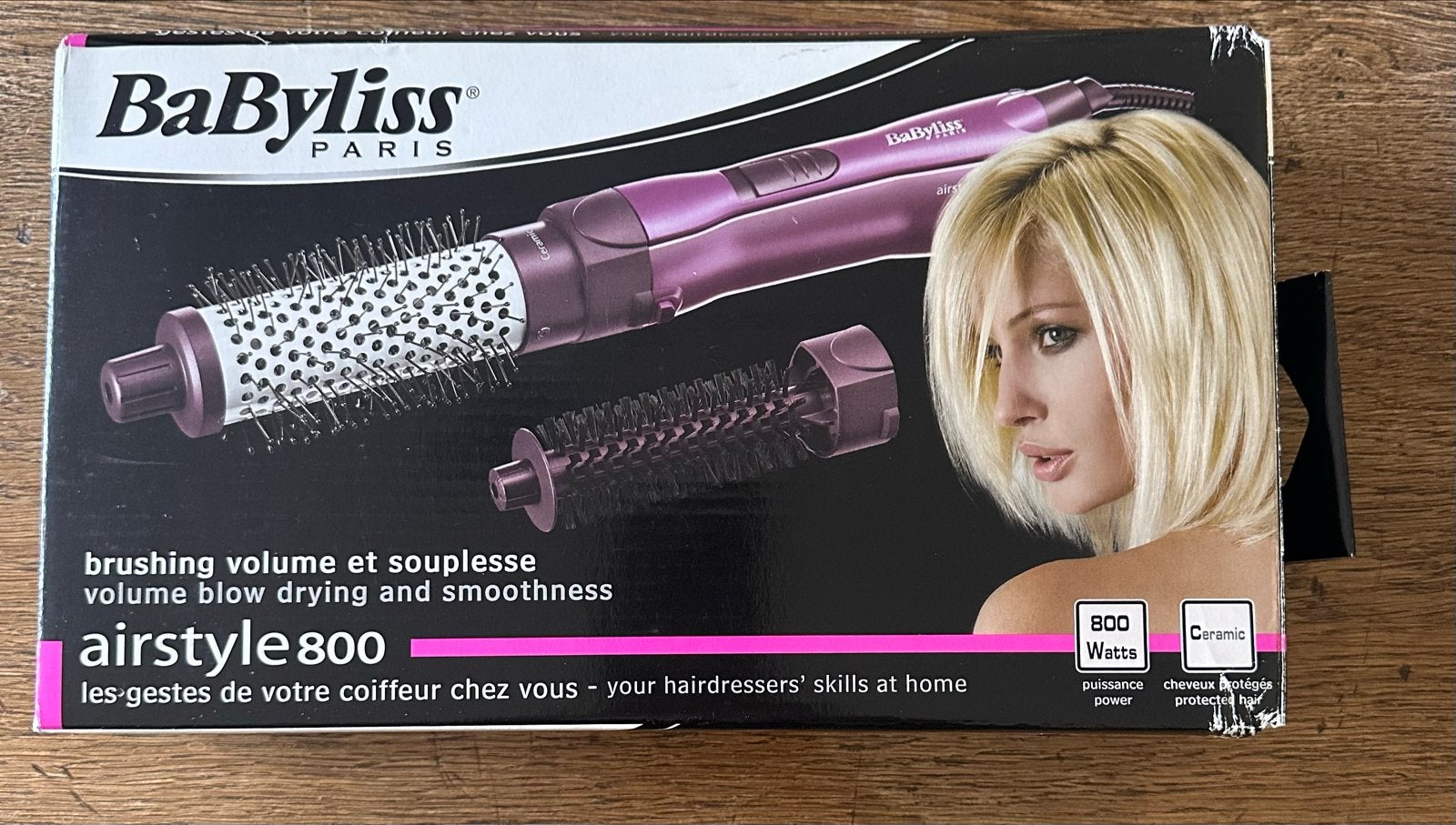 BaByliss Airstyle 800 W Föhnborstel - Volume en Gladheid, Ophalen of Verzenden, Zo goed als nieuw, Haarverzorging