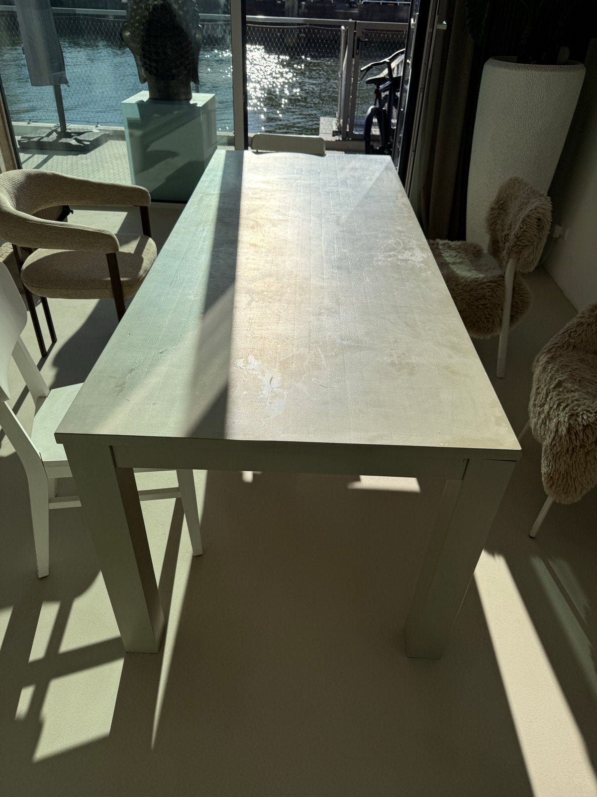 Grote eettafel - Gebruikt, Ophalen, Gebruikt, 200 cm of meer, 50 tot 100 cm
