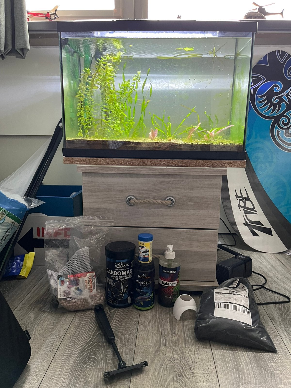 Aquarium 60 liter superfish, Ophalen, Gebruikt, Met 1 controller