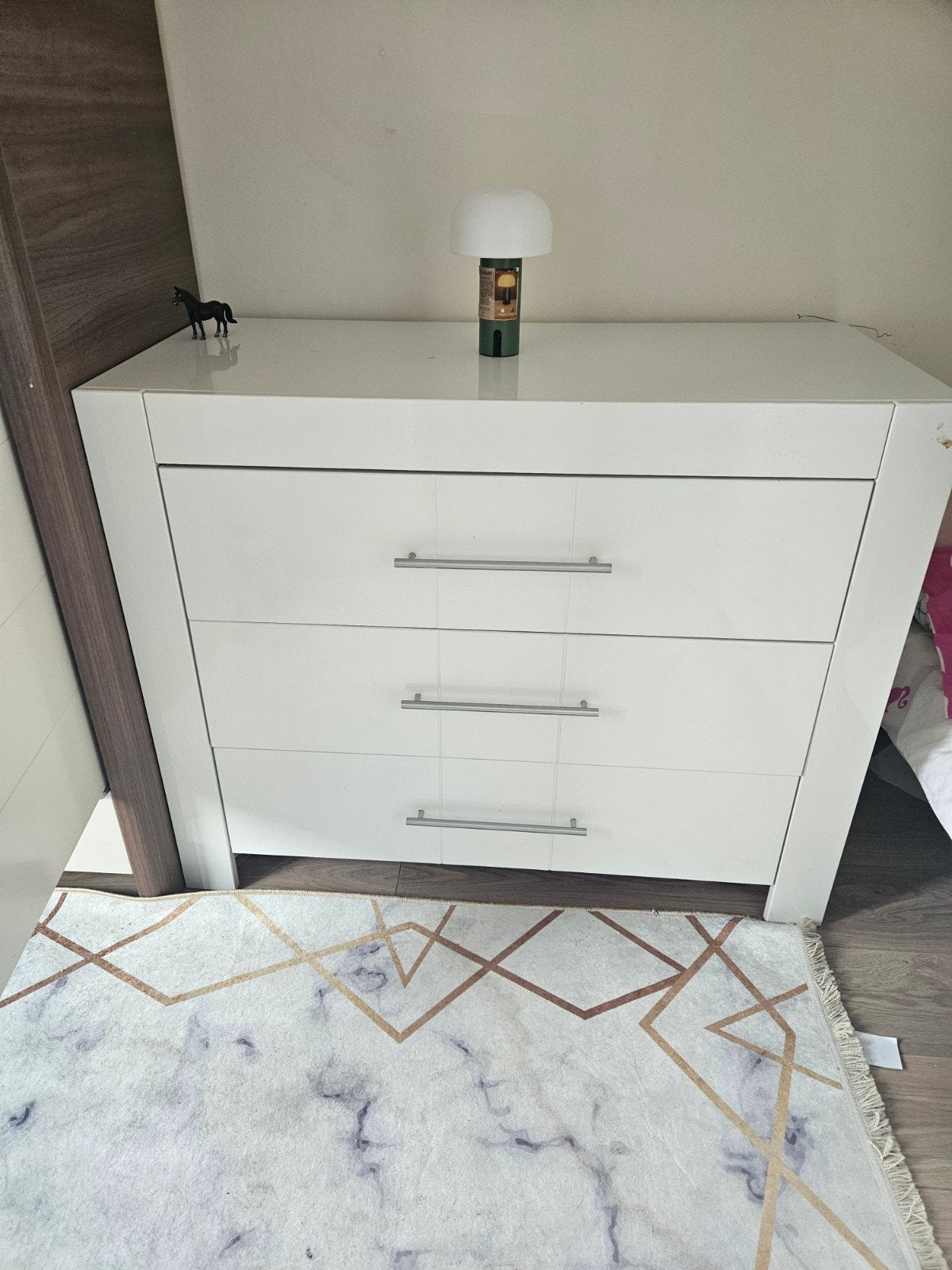 Bopita Ledikant en Commode Wit Hoogglans Z.G.A.N., Ophalen, Zo goed als nieuw, Overige typen