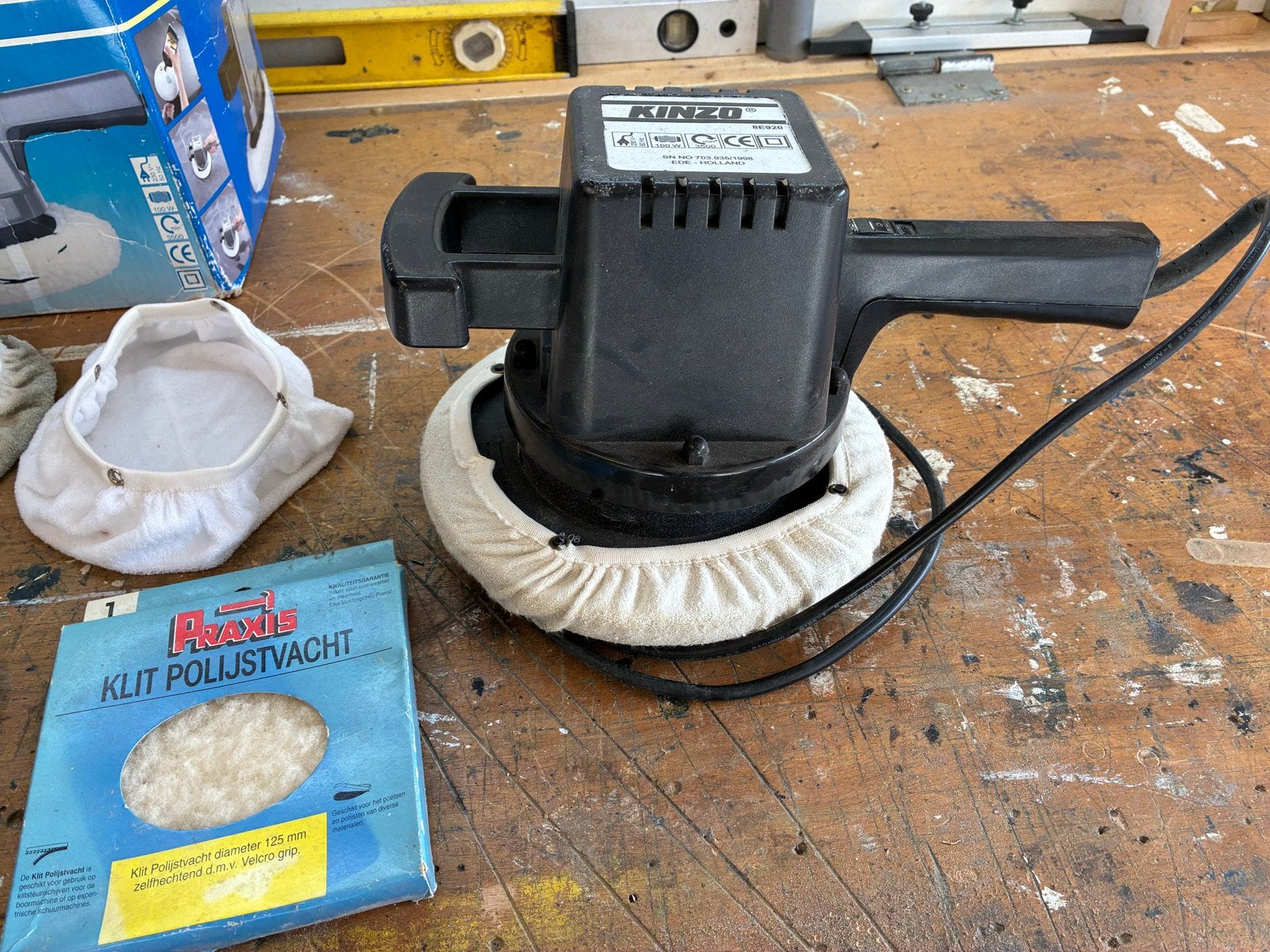 Kinzo Auto Poetsmachine met accessoires, Ophalen of Verzenden, Gebruikt