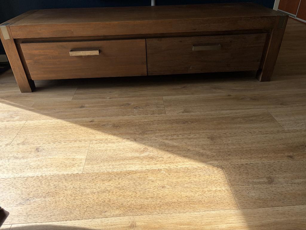TV meubel Acacia merk Henders & Hazel, Ophalen, Gebruikt, 100 tot 150 cm, Minder dan 100 cm