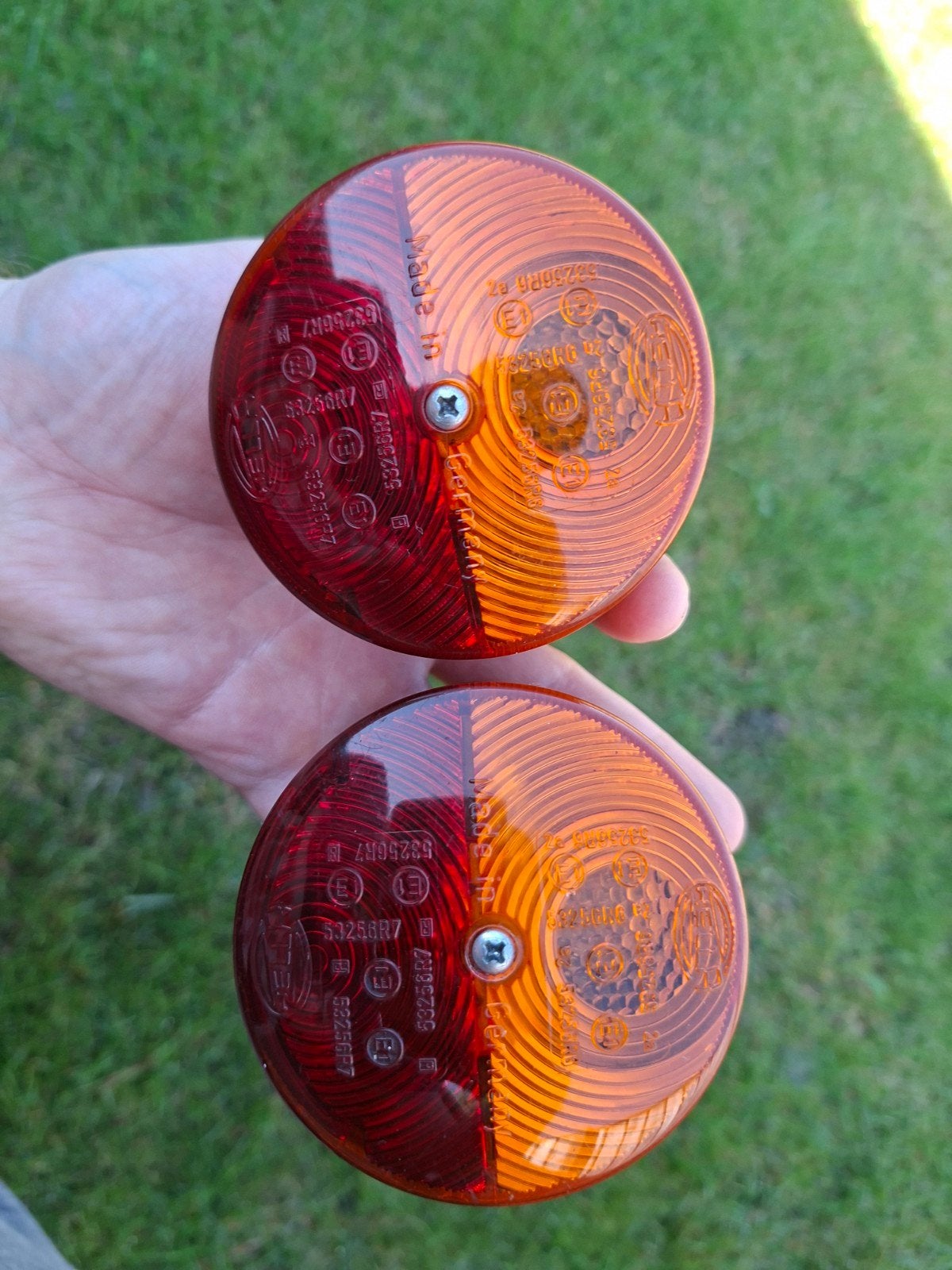 Hella Achterlichten Set 24V - Rond, Rood/Oranje ZGAN, Ophalen of Verzenden, Gebruikt, Universele onderdelen
