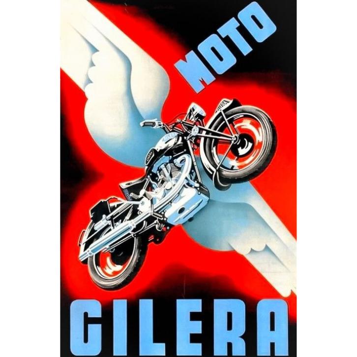 moto Gilera bord, Verzamelen, Merken en Reclamevoorwerpen, Verzenden, Nieuw, Reclamebord