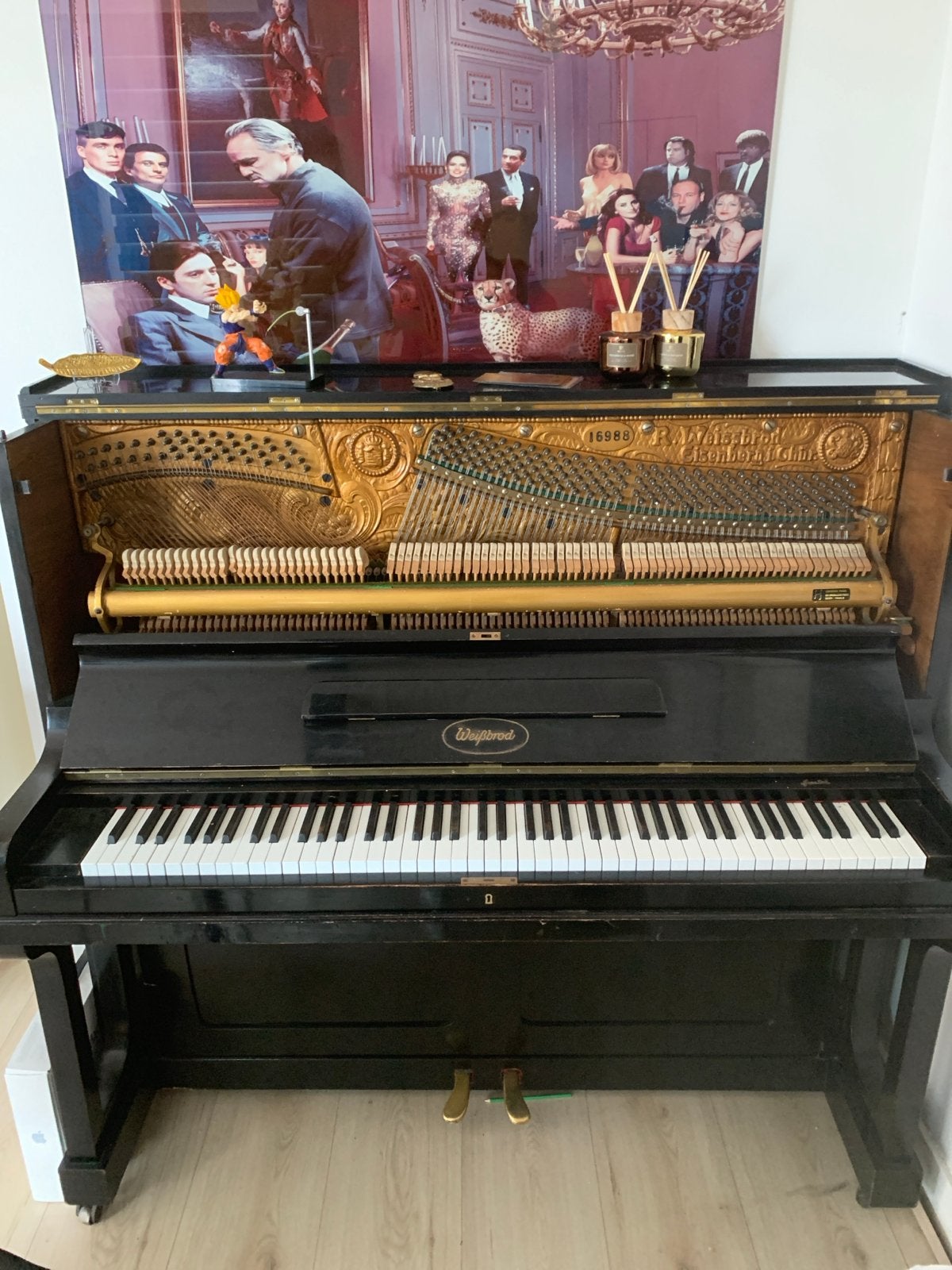 Weißbrod Piano te koop, Ophalen, Gebruikt, Zwart, Piano