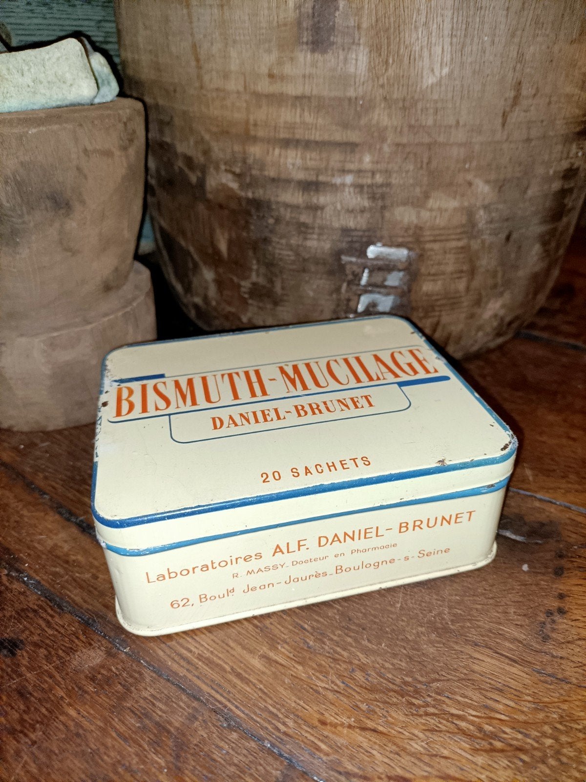 Brocante oude blik Frans (1) Frankrijk, Ophalen of Verzenden, Gebruikt, Overige