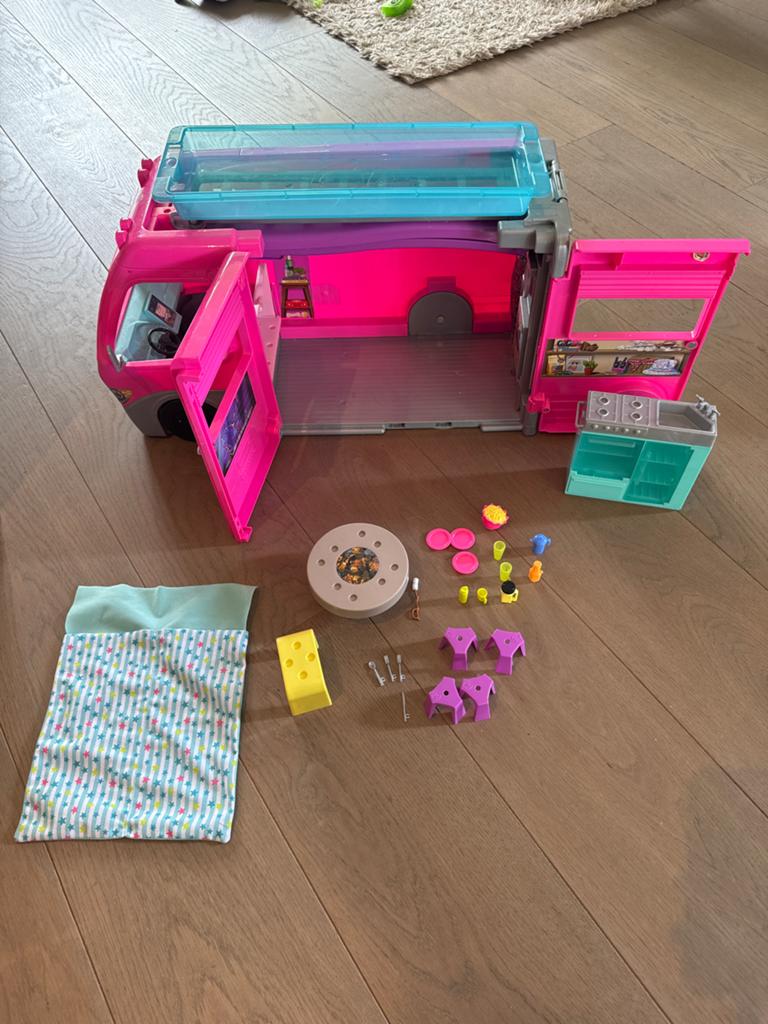 Barbie camper, Ophalen, Gebruikt