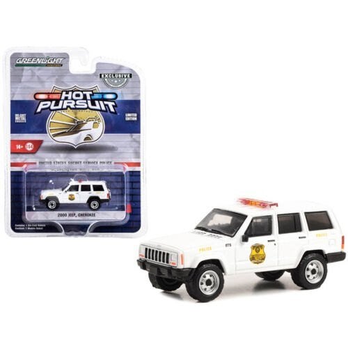 2000 Jeep Cherokee van Greenlight 1/64 secret service police, Ophalen of Verzenden, Nieuw, Auto