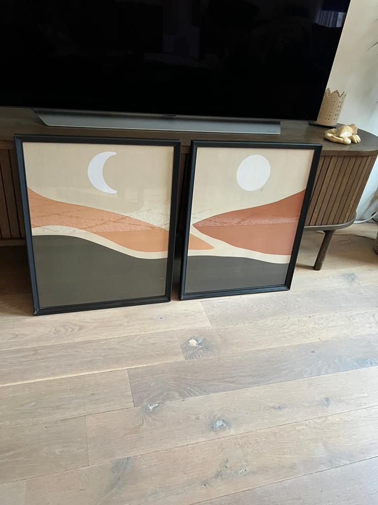2 schilderijen, Ophalen, Zo goed als nieuw, Schilderij