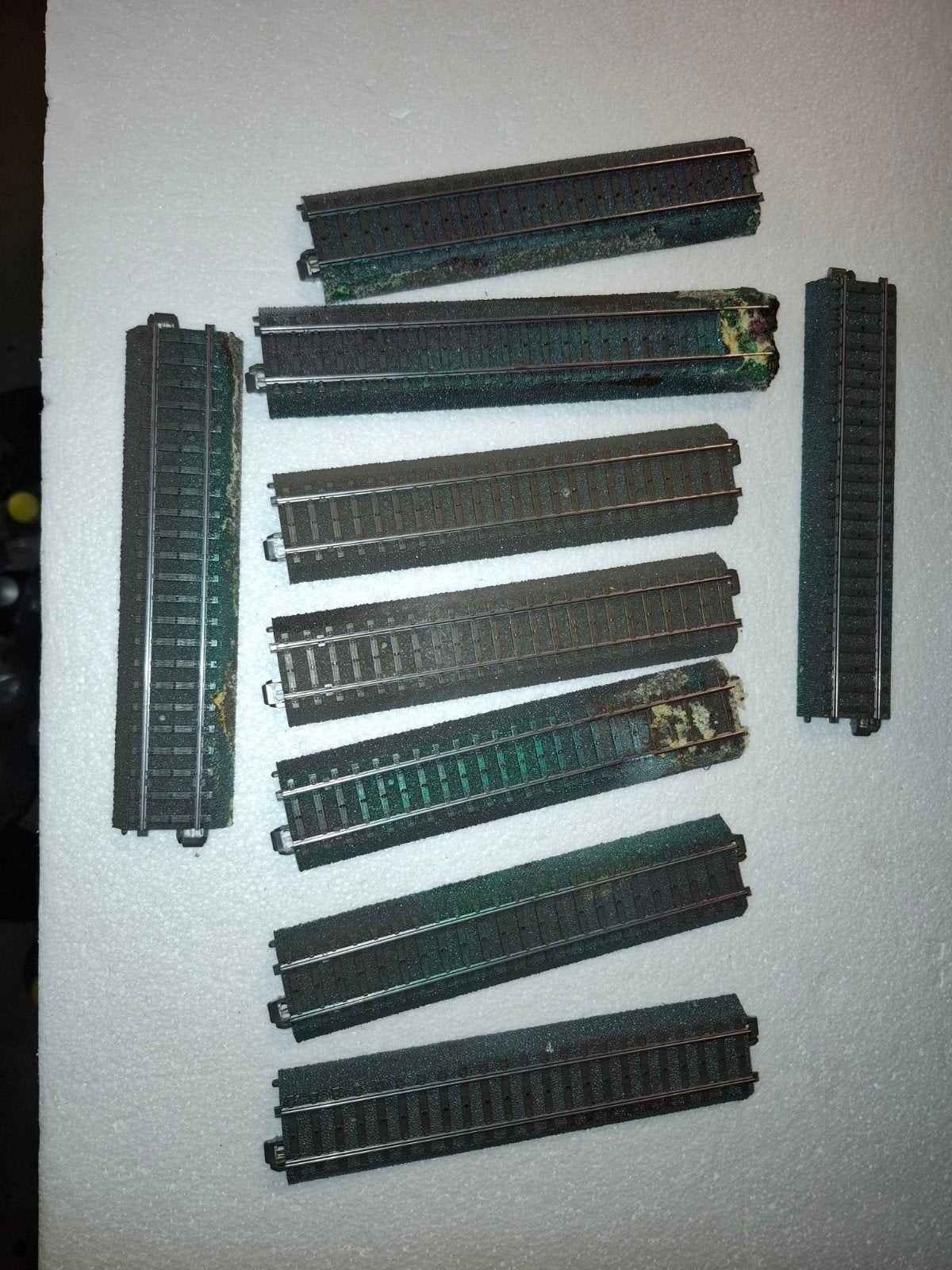 Marklin c rails recht met verf en pur, Wisselstroom, Gebruikt, Rails, Ophalen of Verzenden