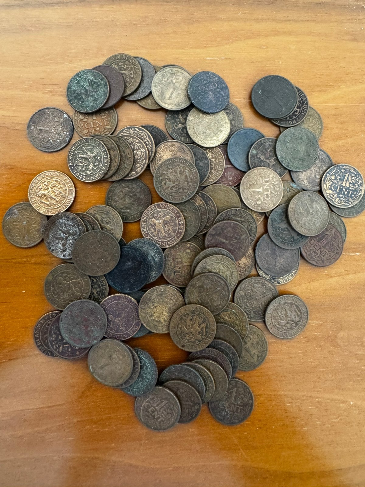 Partij Nederlandse 1 cent munten 1942, Ophalen of Verzenden, Nederland, Munten