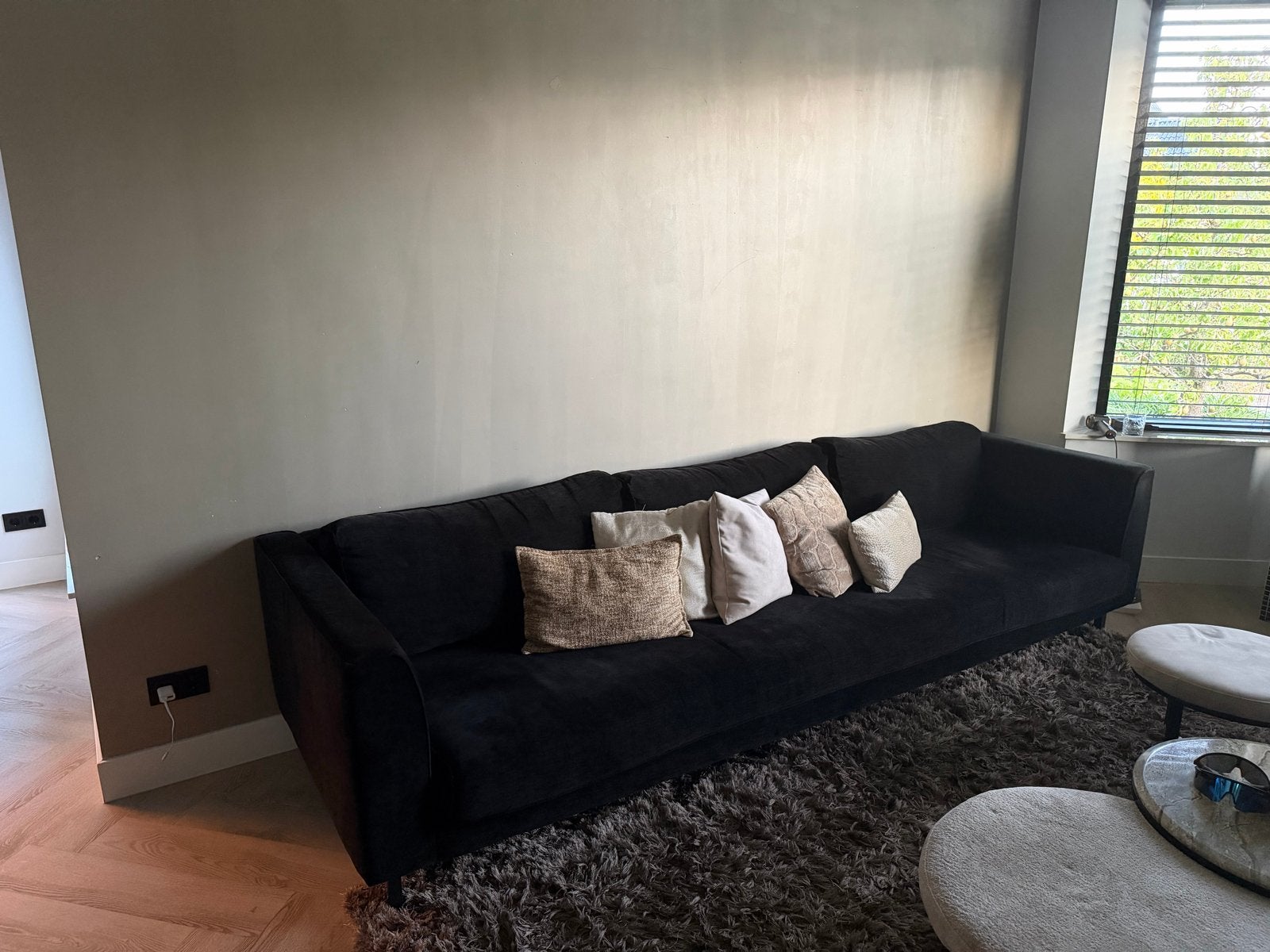 Nette bank - 297cm breed, lichte beschadiging, Ophalen, 250 tot 300 cm, Gebruikt, 75 tot 100 cm