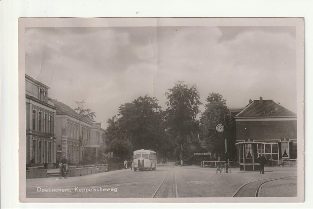 DOETINCHEM KEPPELSCHEWEG STOOMTRAMRAILS GTW KRUPP VERHEULBUS, Verzamelen, Ophalen of Verzenden, 1940 tot 1960, Gelopen, Gelderland