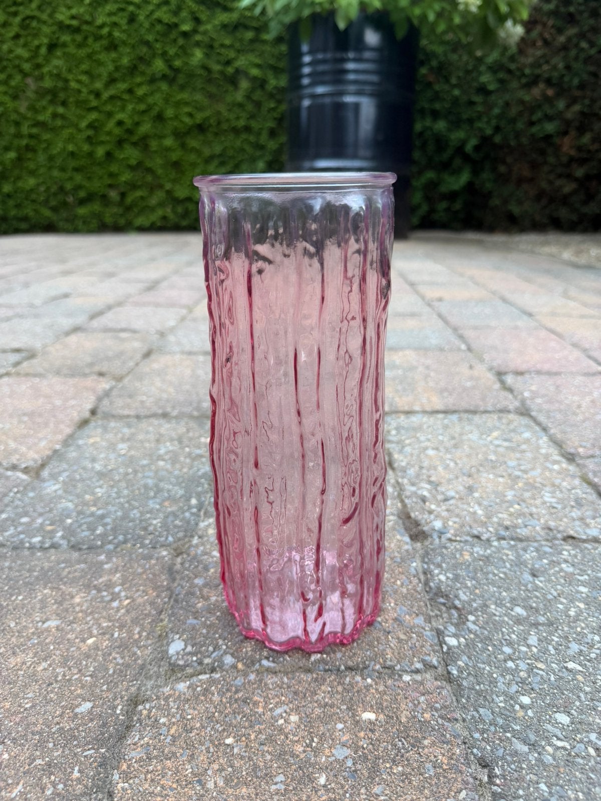 Roze vaas, Ophalen of Verzenden, Nieuw, Roze, Glas
