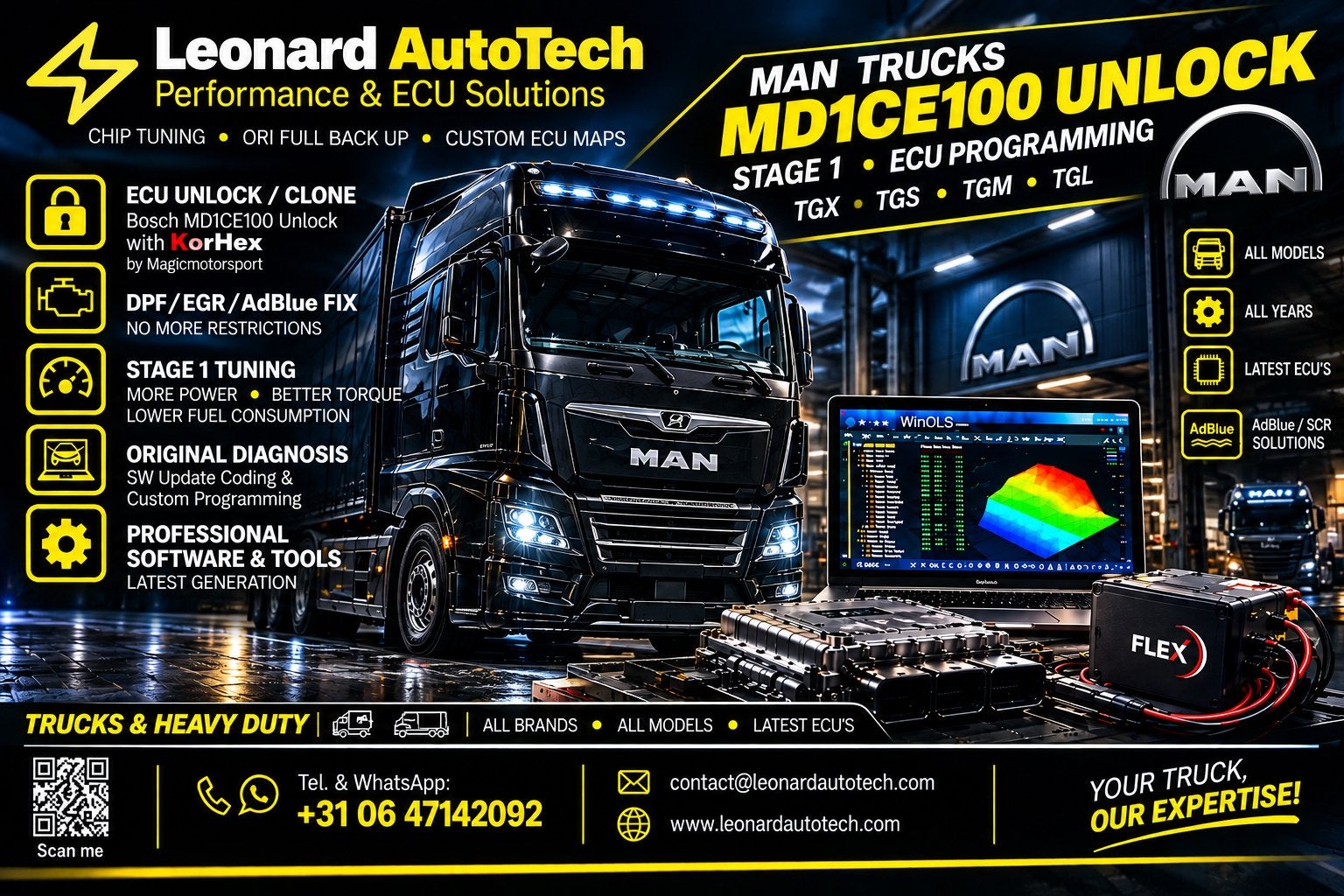 MAN TGX TGS ECU Unlock | Stage 1 | Truck Tuning, Ophalen
