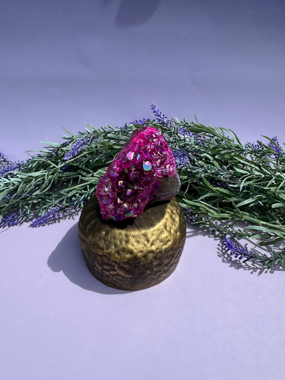 Pink Aura Quartz Cluster – Unicorn Crystal Druzy – Rainbow, Ophalen of Verzenden, Nieuw