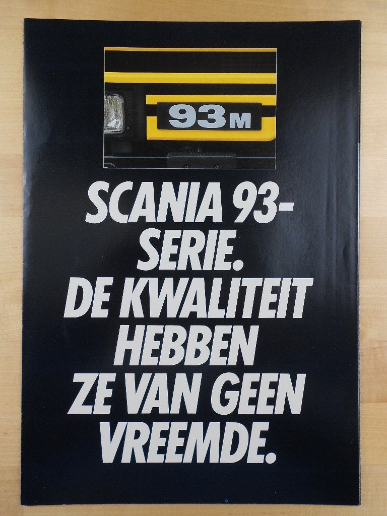 Scania 93 Serie Brochure ca 1989, Verzenden, Zo goed als nieuw, Overige merken, Scania