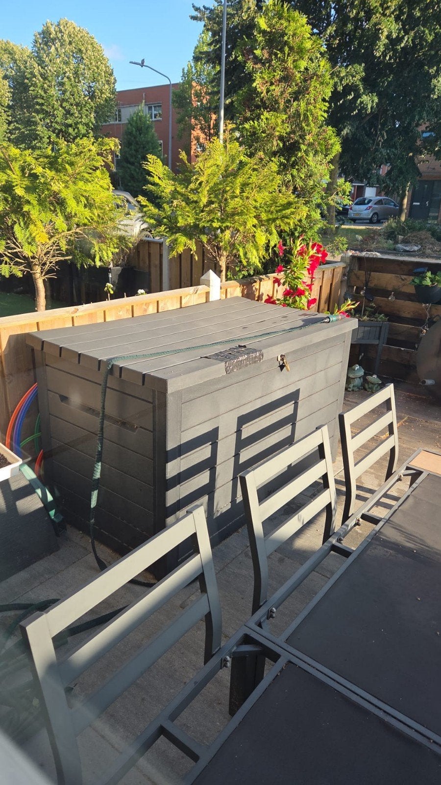 Grote waterdichte tuinkussenbox 145x85 cm, Ophalen