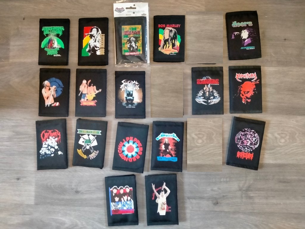 Iron Maiden Queen Pink Floyd vintage wallet portemonnee, Verzenden, Zo goed als nieuw