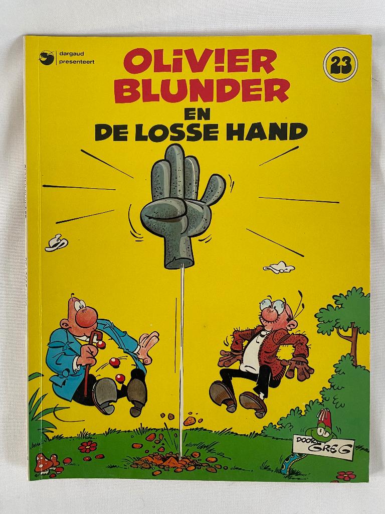 Olivier Blunder - En de losse hand. Stripboek nr. 23, Eén stripboek, Ophalen of Verzenden, Gelezen, Greg.