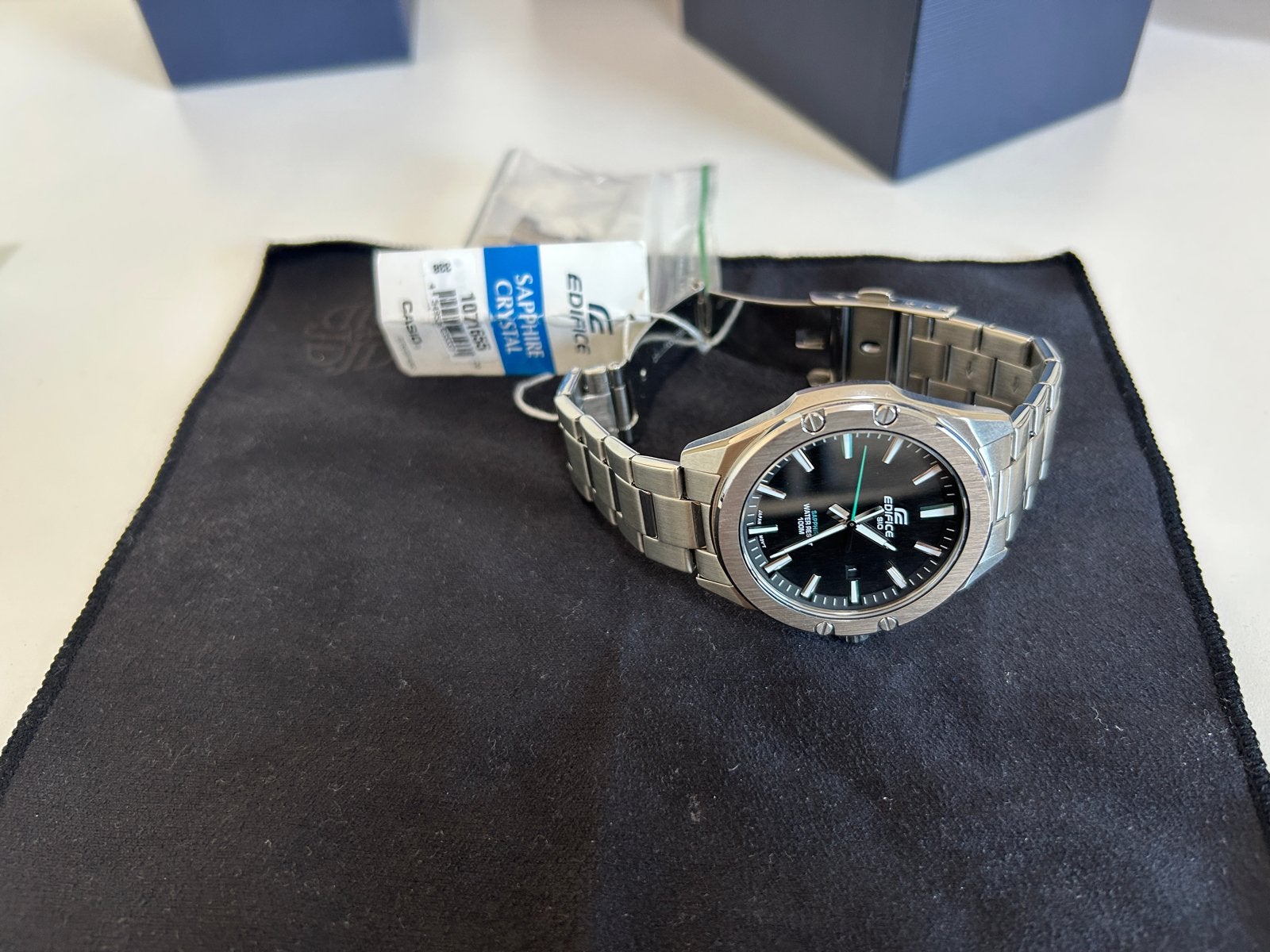 Casio Edifice EFR-S107D-1AV Polshorloge Saffierglas, Casio, Staal, Polshorloge, Nieuw