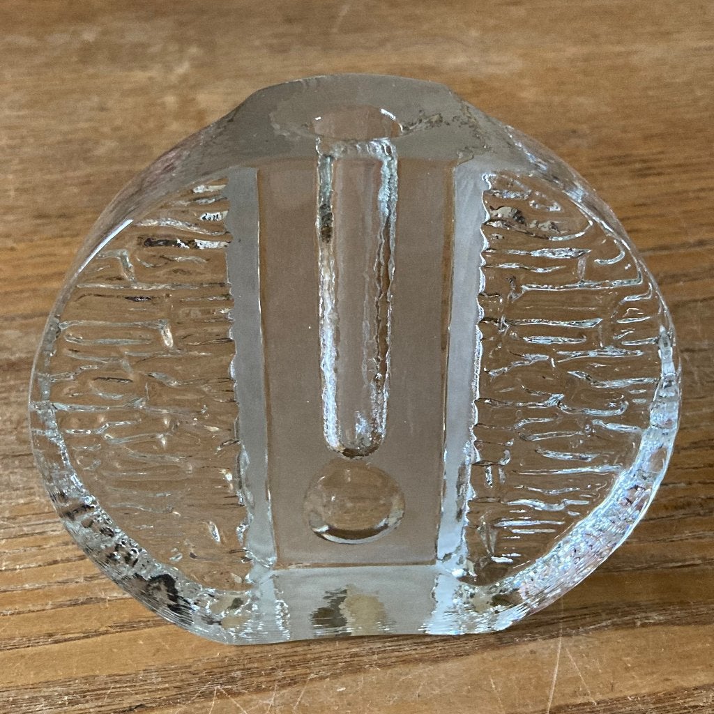Vintage Walther glas solifleur vaasje (gaaf), Antiek en Kunst, Antiek | Glas en Kristal, Verzenden