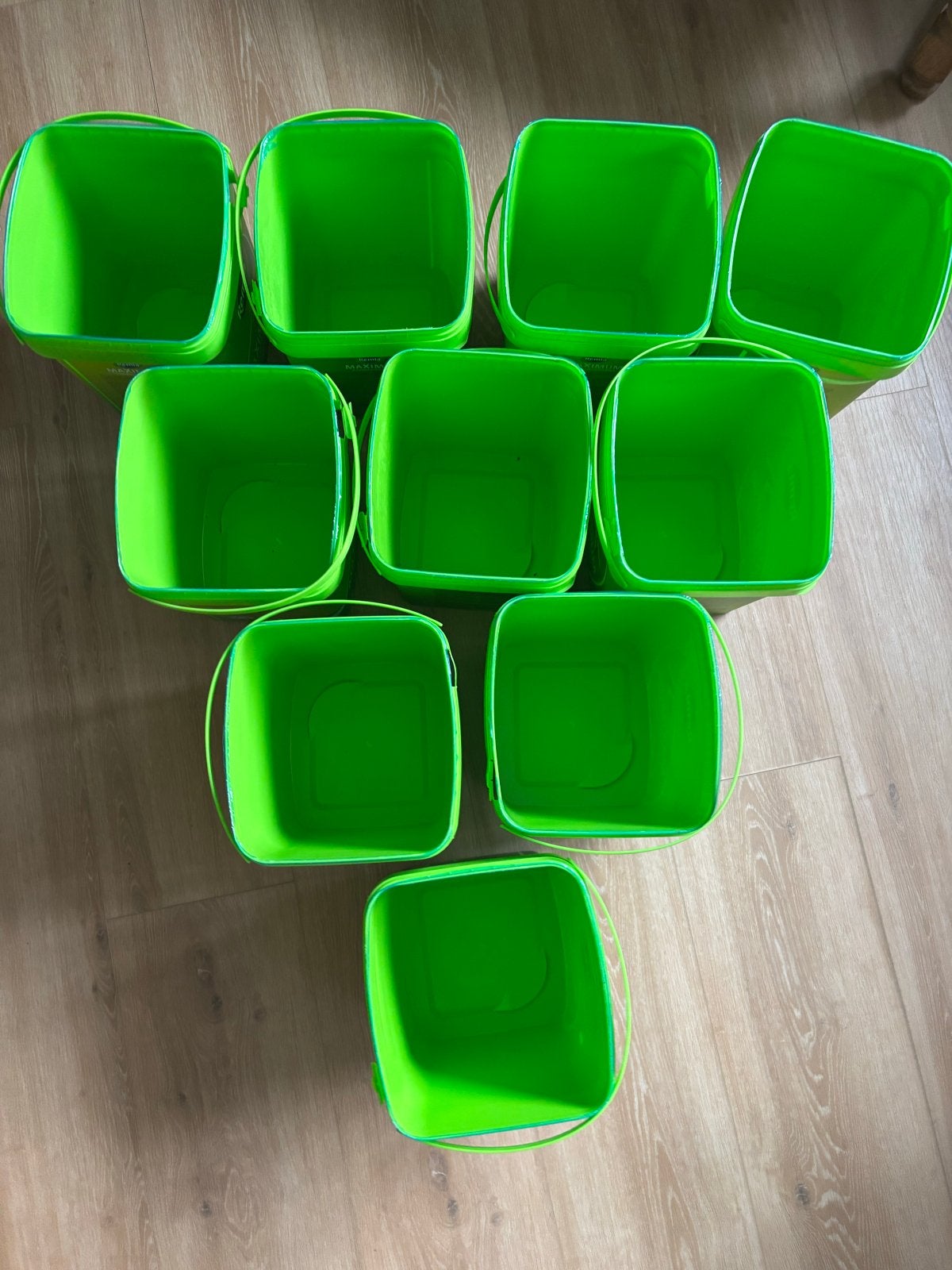 10x Remia Maximum 10 liter emmers met deksel, Kunststof, Ophalen of Verzenden, Voorraadpot, Overige merken