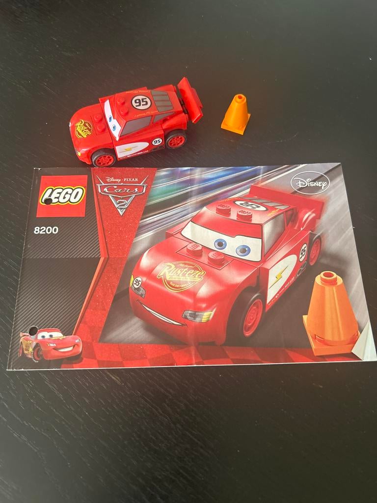 LEGO Cars 2 Bliksem McQueen 8200 met boekje, Ophalen of Verzenden, Gebruikt, Overige merken