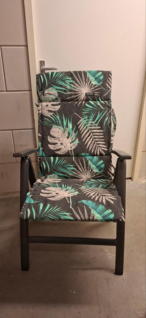 Mooie lichtgewicht verstelbare tuinstoelen met kussens, Ophalen, Gebruikt, Textileen, Verstelbaar