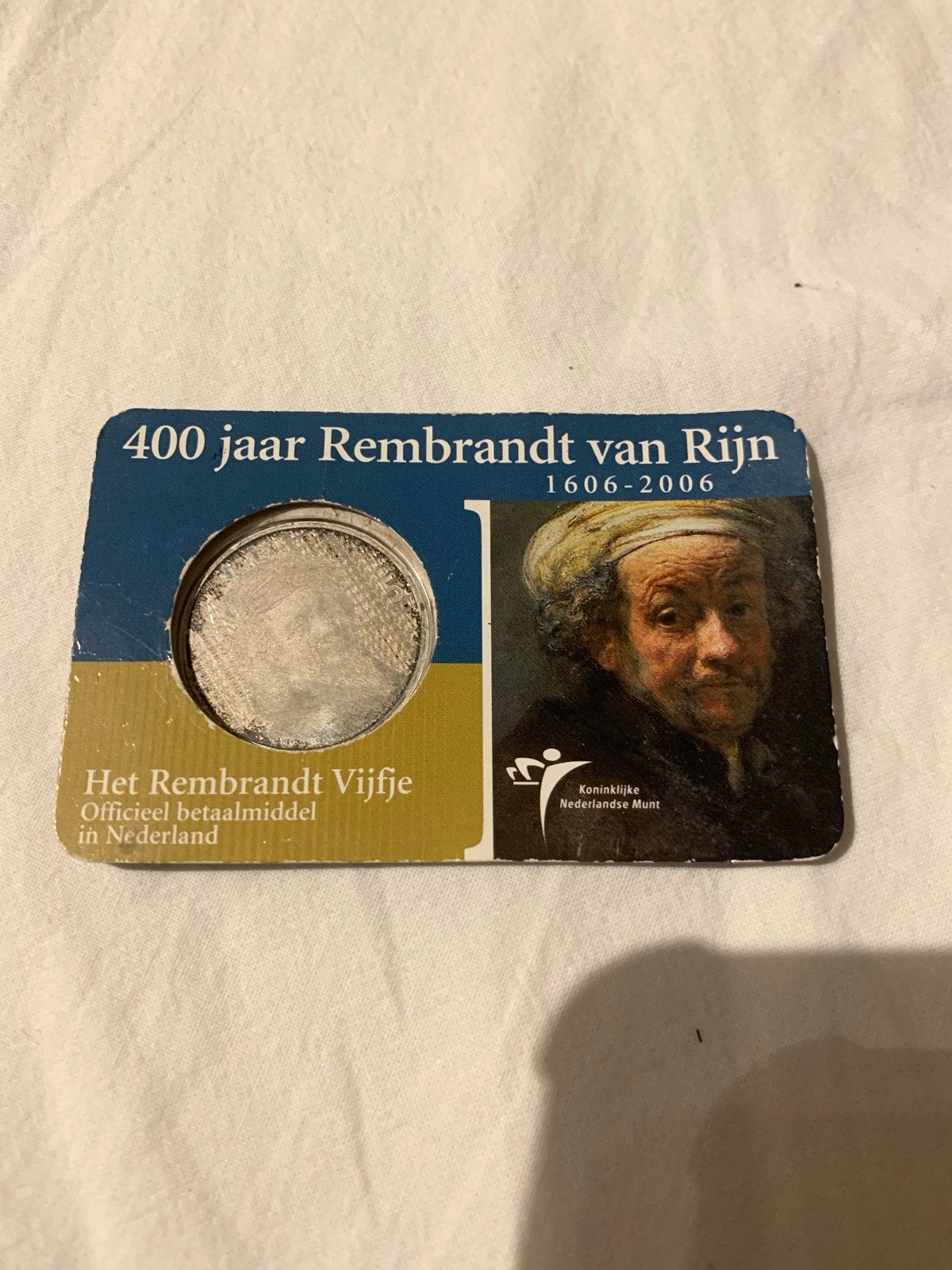 Zilveren Rembrandt Vijfje 2006 - 400 jaar Rembrandt van Rijn, Postzegels en Munten, Munten | Nederland, Koningin Beatrix, Zilver