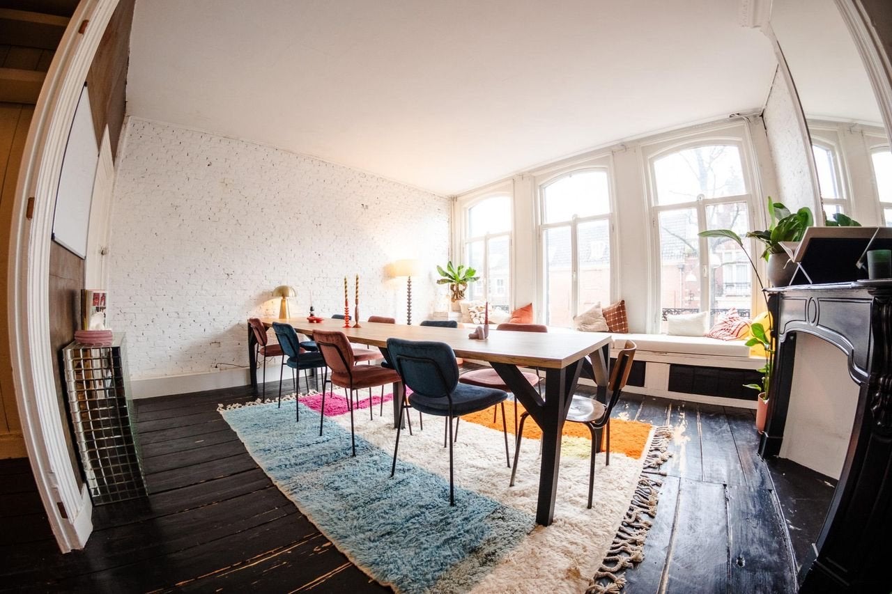 Uitschuifbare eettafel/bureau met 5 verlengstukken