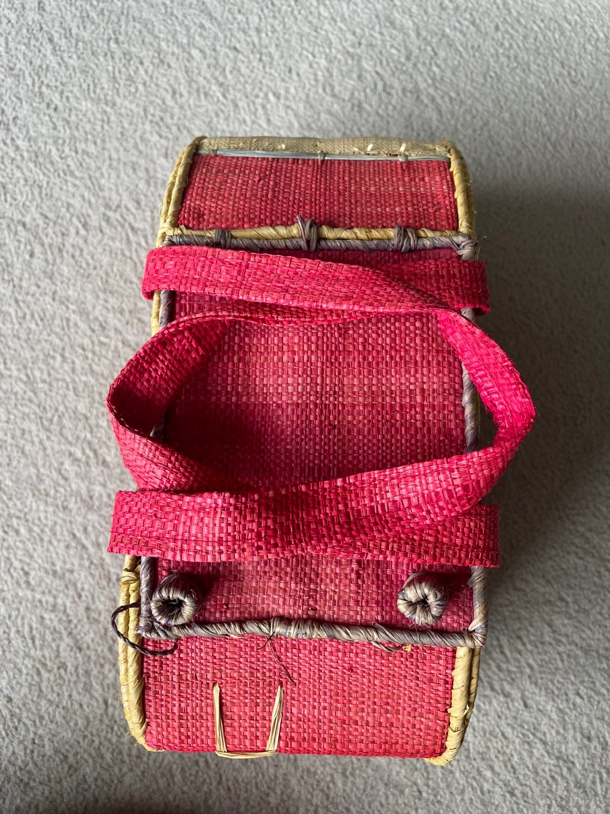 Jute tas, Ophalen, Handgemaakt, Gebruikt