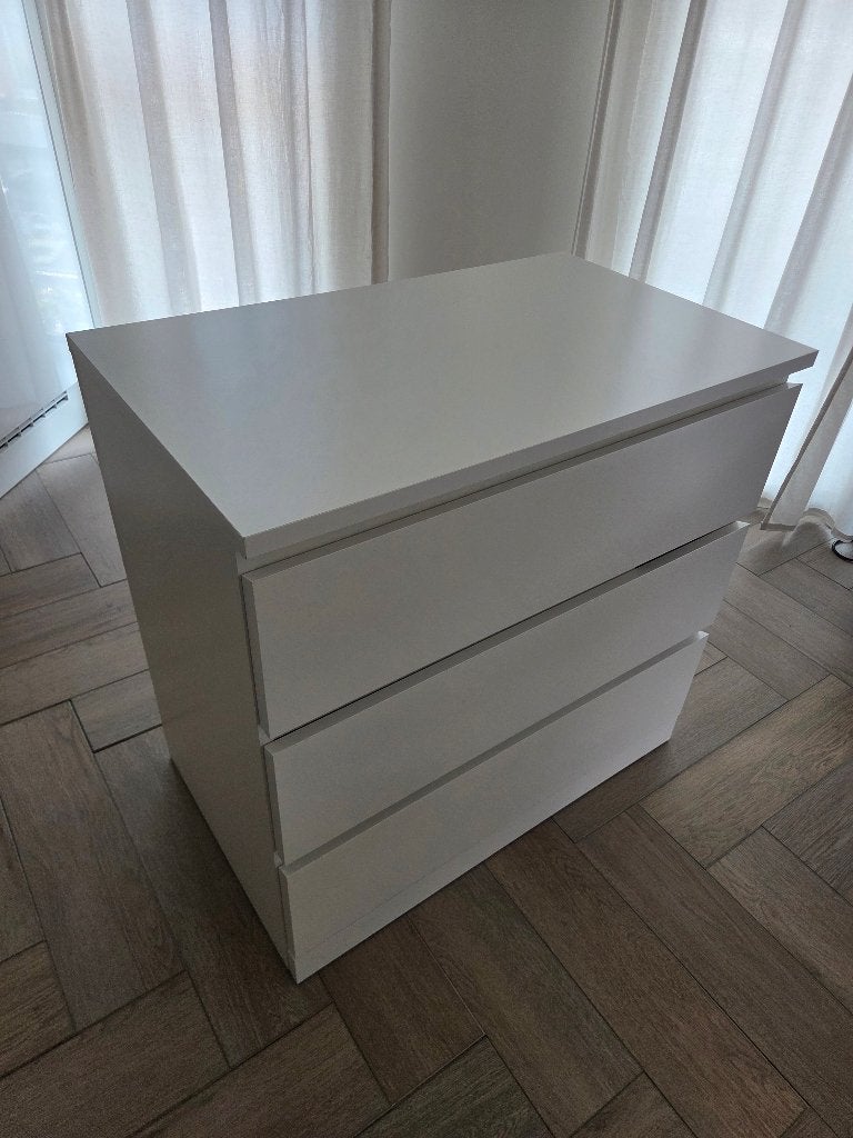 IKEA MALM Ladekast 3 lades, Huis en Inrichting, Kasten | Ladekasten, Ophalen, Gebruikt, 50 tot 100 cm, 3 of 4 laden