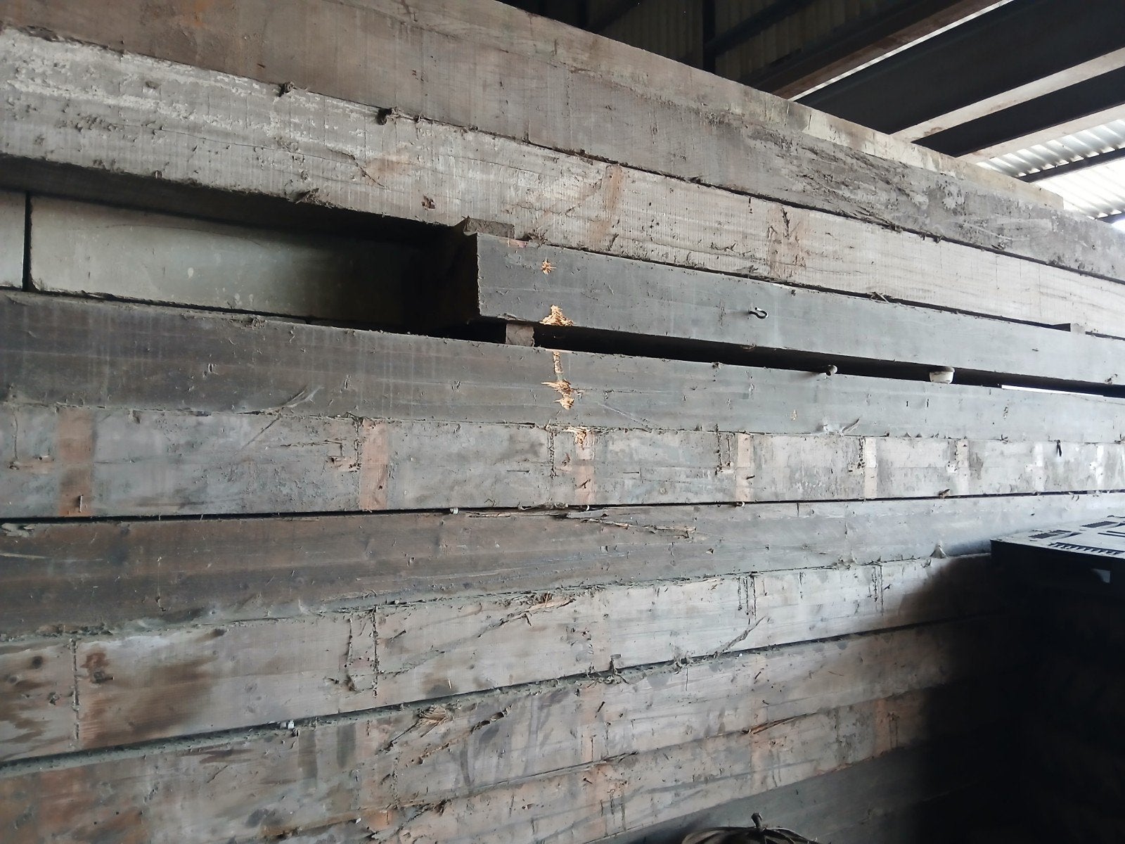 houten balken ( boerderij sloop ), Ophalen, Gebruikt, 250 cm of meer, Balken