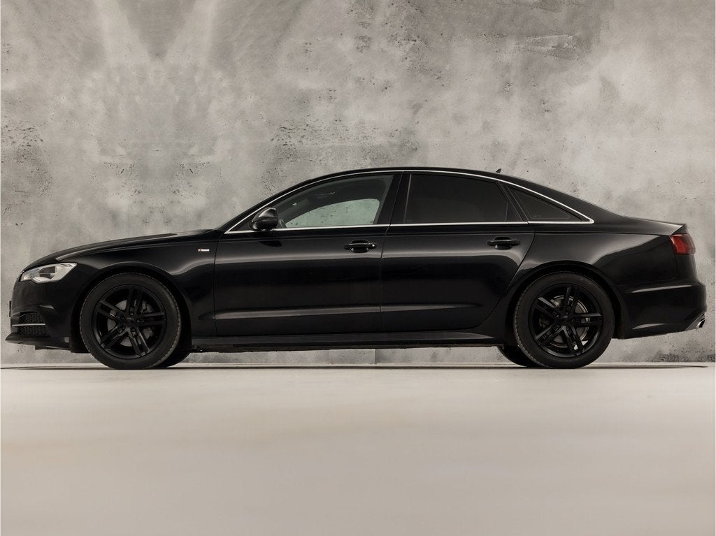 Audi A6 1.8 TFSI S-Line Sport 191Pk Automaat (2X S-LINE, LOG, Auto's, Audi, 12 maanden, Gebruikt, Leder en Stof, Zwart
