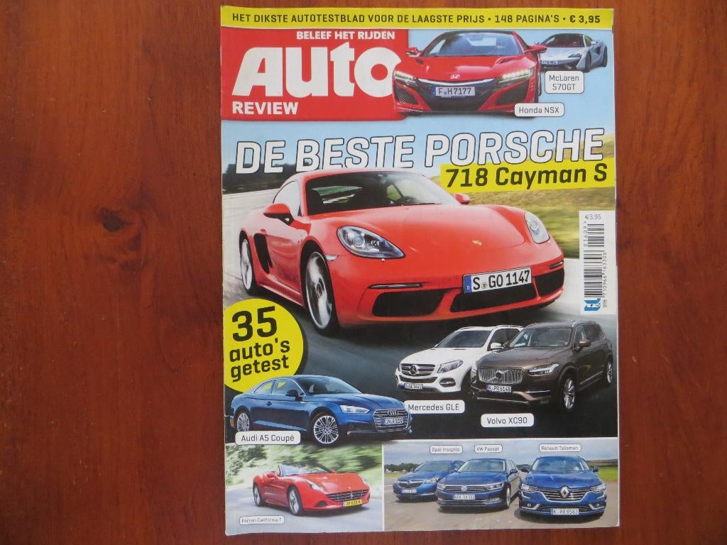 Auto Review 9 2016 Porsche Cayman S, Honda NSX, McLaren, Boeken, Ophalen of Verzenden, Nieuw, Porsche