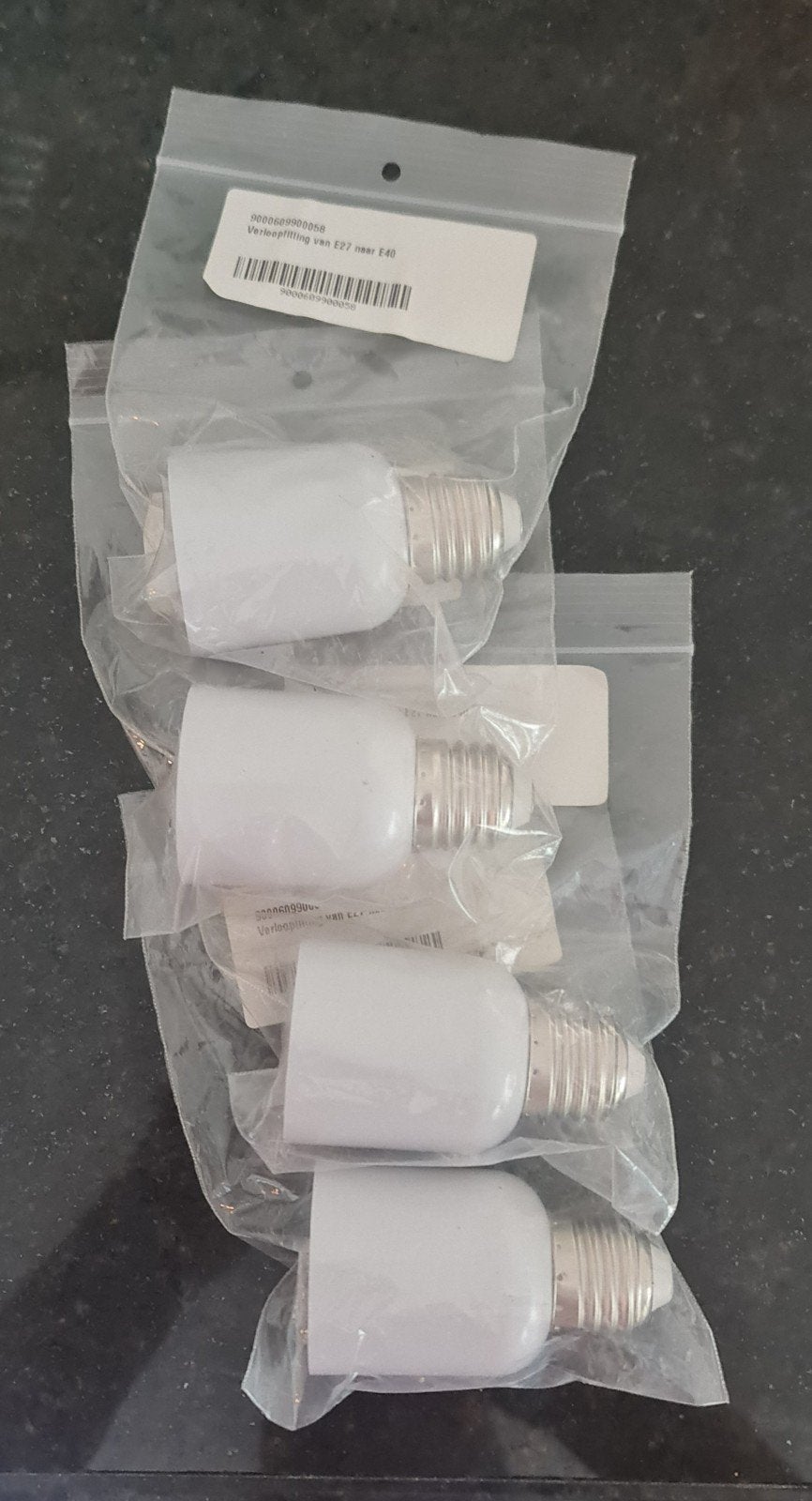 4x Verloopfitting van E27 naar E40, Ophalen of Verzenden, Nieuw, E40
