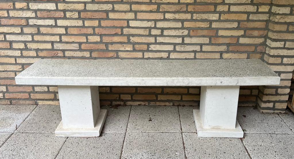 Klassieke tuinbank (terassa/graniet?), Tuin en Terras, Tuinbanken, Ophalen, Gebruikt, Overige materialen