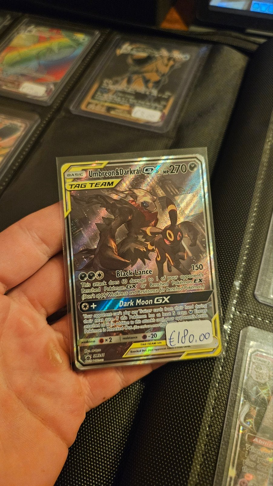 Umbreon & Darkrai GX Pokemonkaart!, Ophalen of Verzenden, Zo goed als nieuw