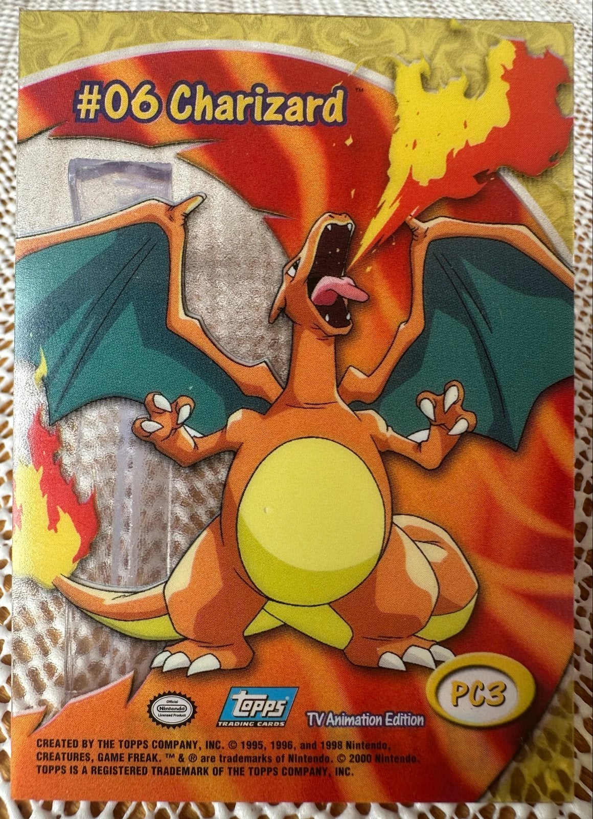 Charizard PC3 Topps TV Animation clear card, Hobby en Vrije tijd, Verzamelkaartspellen | Pokémon, Ophalen of Verzenden, Gebruikt