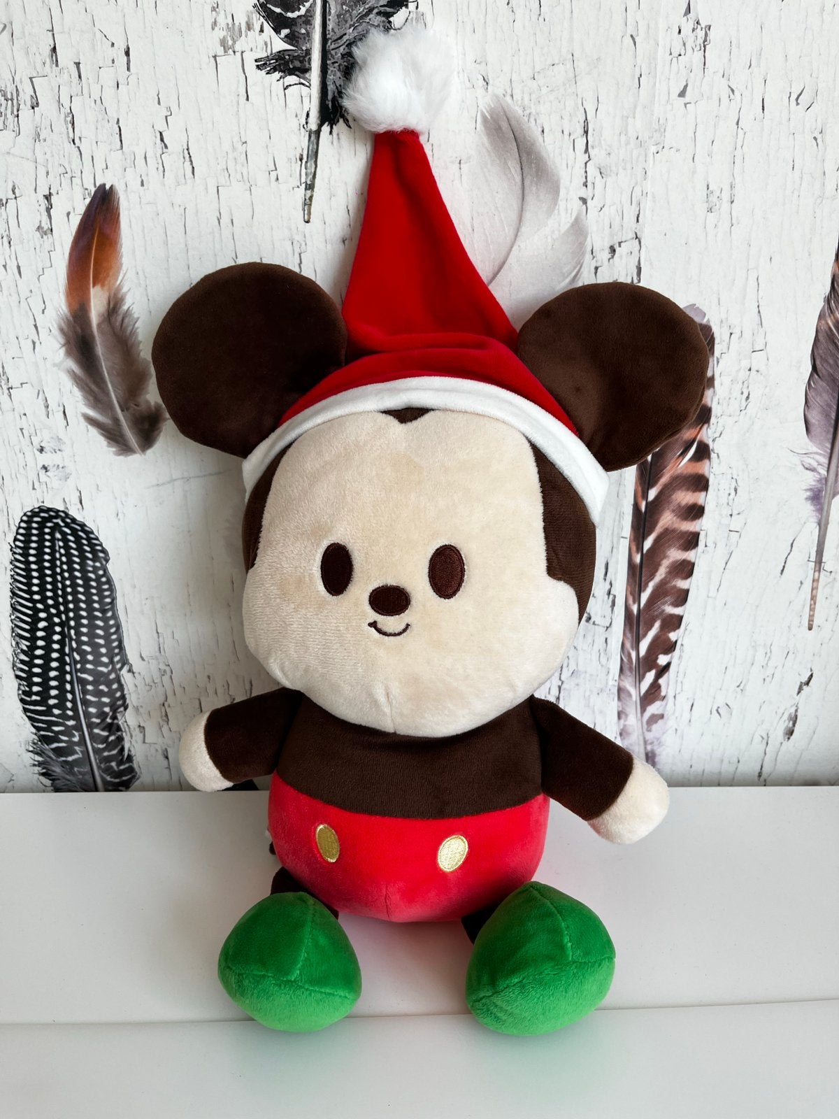 Mickey Mouse kerst knuffel Disney, Muis, Overige merken, Disney, Ophalen of Verzenden