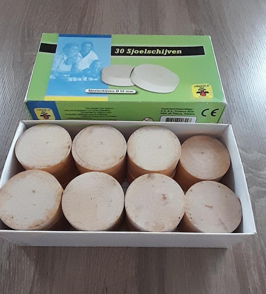 30 Sjoelschijven Ø 52 mm - Nieuw in doos, Vijf spelers of meer, Ophalen of Verzenden, Nieuw, Longfield