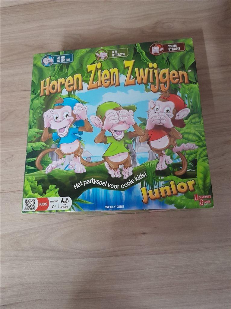 Horen zien Zwijgen Junior - s1876, Hobby en Vrije tijd, Gezelschapsspellen | Bordspellen, Verzenden, Zo goed als nieuw