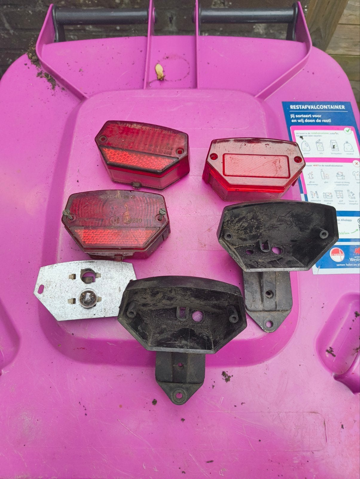 Oldtimer brommer achterlichten, Ophalen of Verzenden