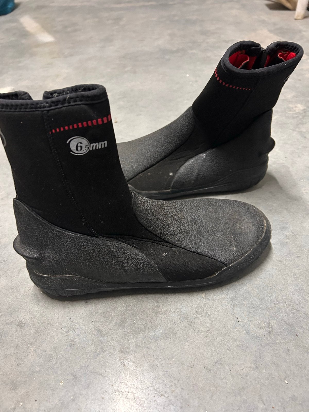 6mm Duiklaarzen / Bootschoenen - Maat 38/39, Watersport en Boten, Ophalen of Verzenden, Gebruikt, Dame of Heer, Bootschoenen