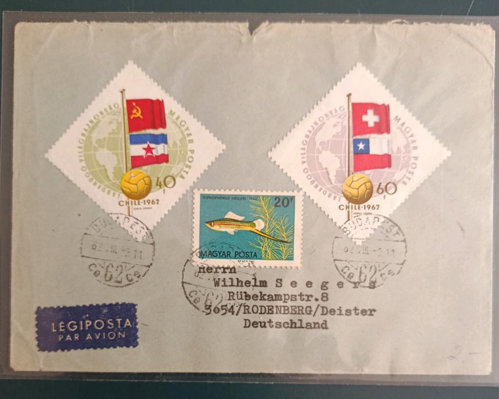 Hongarije. Fraaie cover 1962, Ophalen of Verzenden, Gestempeld