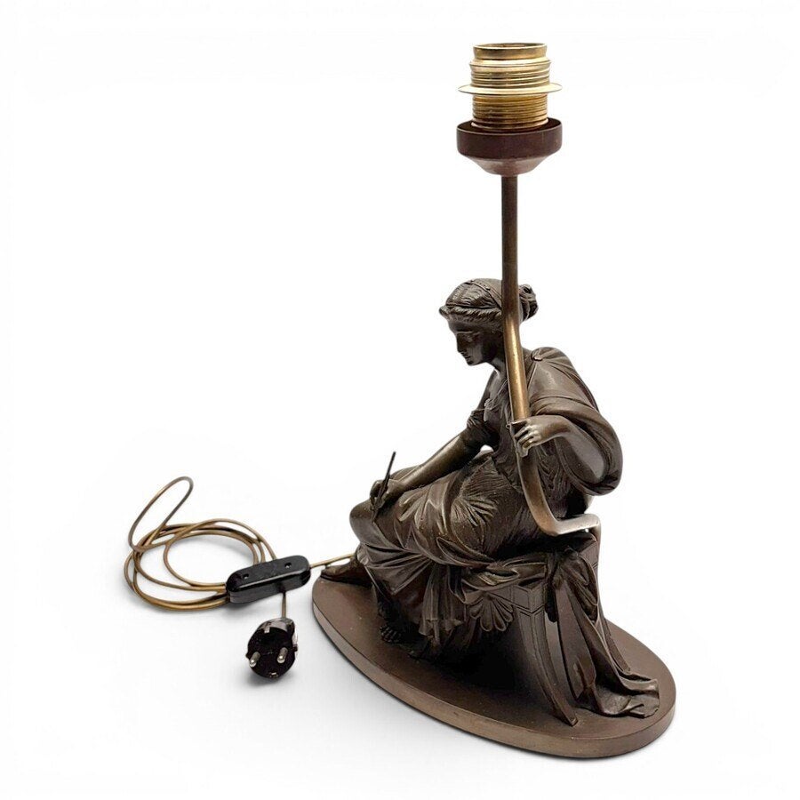 Bronzen schemerlamp, Ophalen of Verzenden