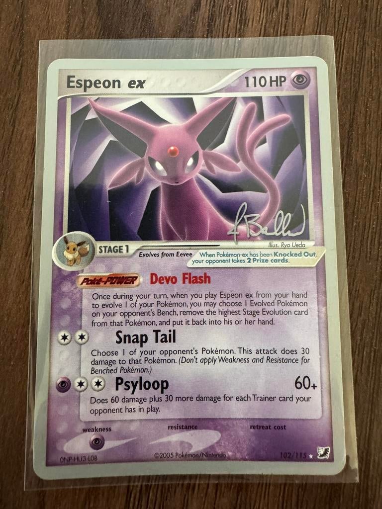 Espeon ex 102/115 World Championships 2006 Gesigneerd, Ophalen of Verzenden, Zo goed als nieuw