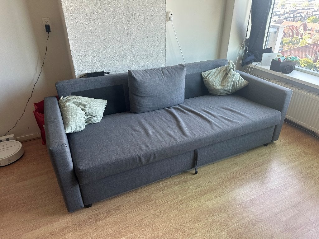 FRIHETEN 3-zitsslaapbank ikea, Ophalen, Gebruikt, Tweepersoons, Overige maten